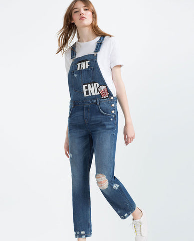 Dungarees with Patches